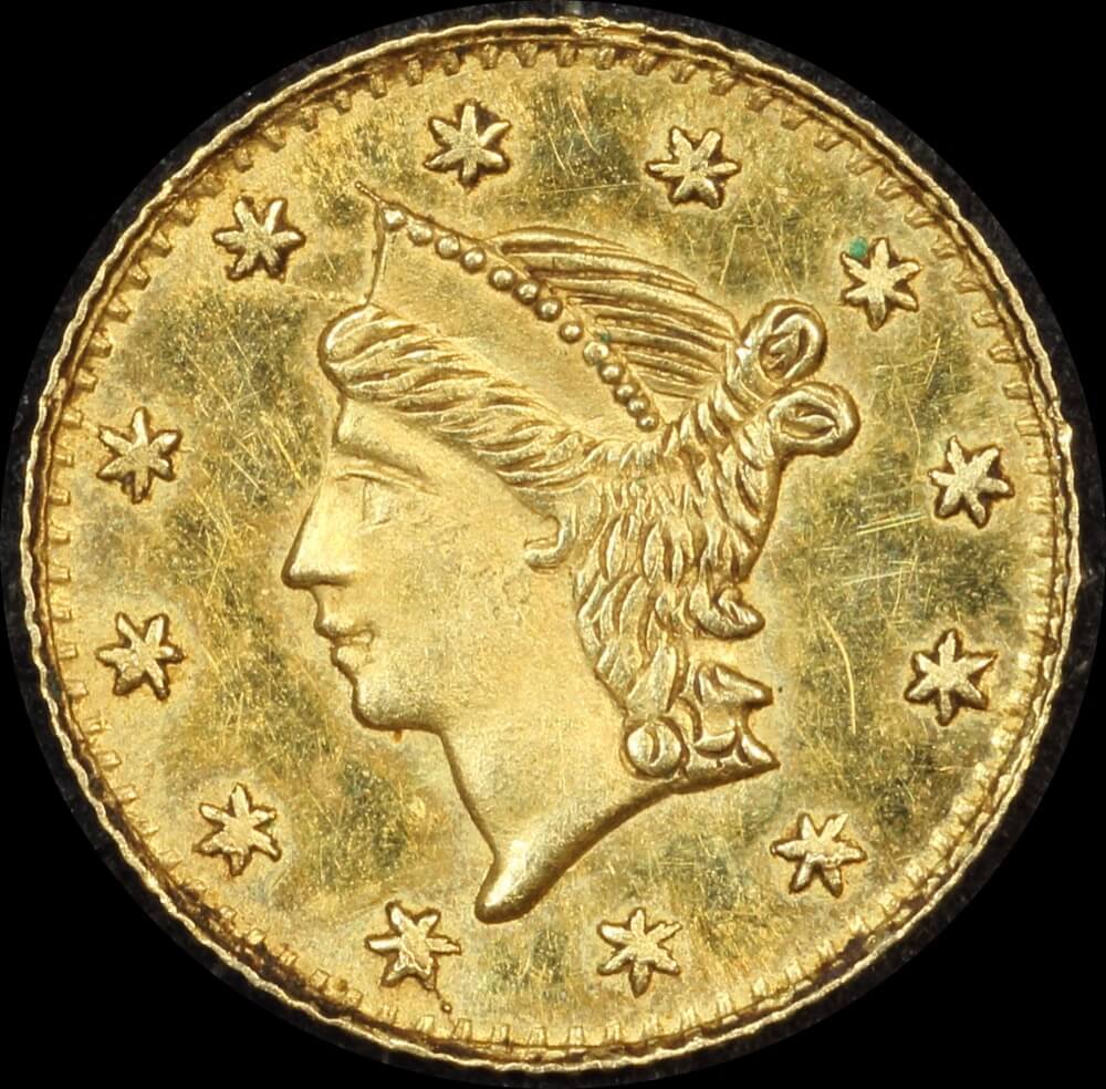 United States (California) Undated Gold Quarter Dollar KM# 5.3 / BG-223 Uncirculated product image