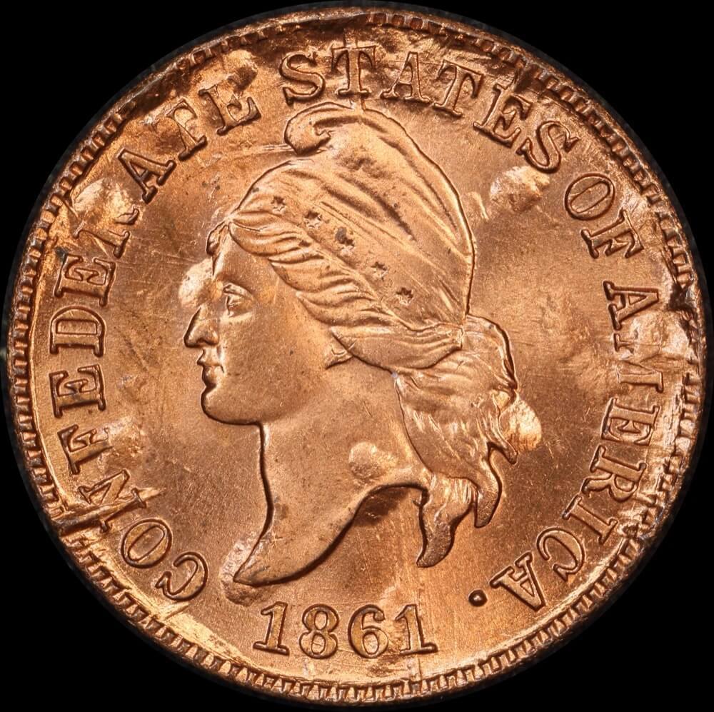 United States (Confederate States) 1861 Bronze One Cent (Restrike)   Uncirculated product image