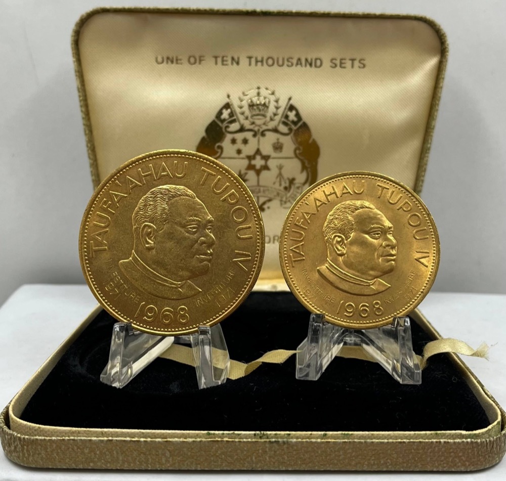 Tonga 1969 (1971) Copper-Nickel 2 Coin Mint Set KM# MS 7 Uncirculated product image