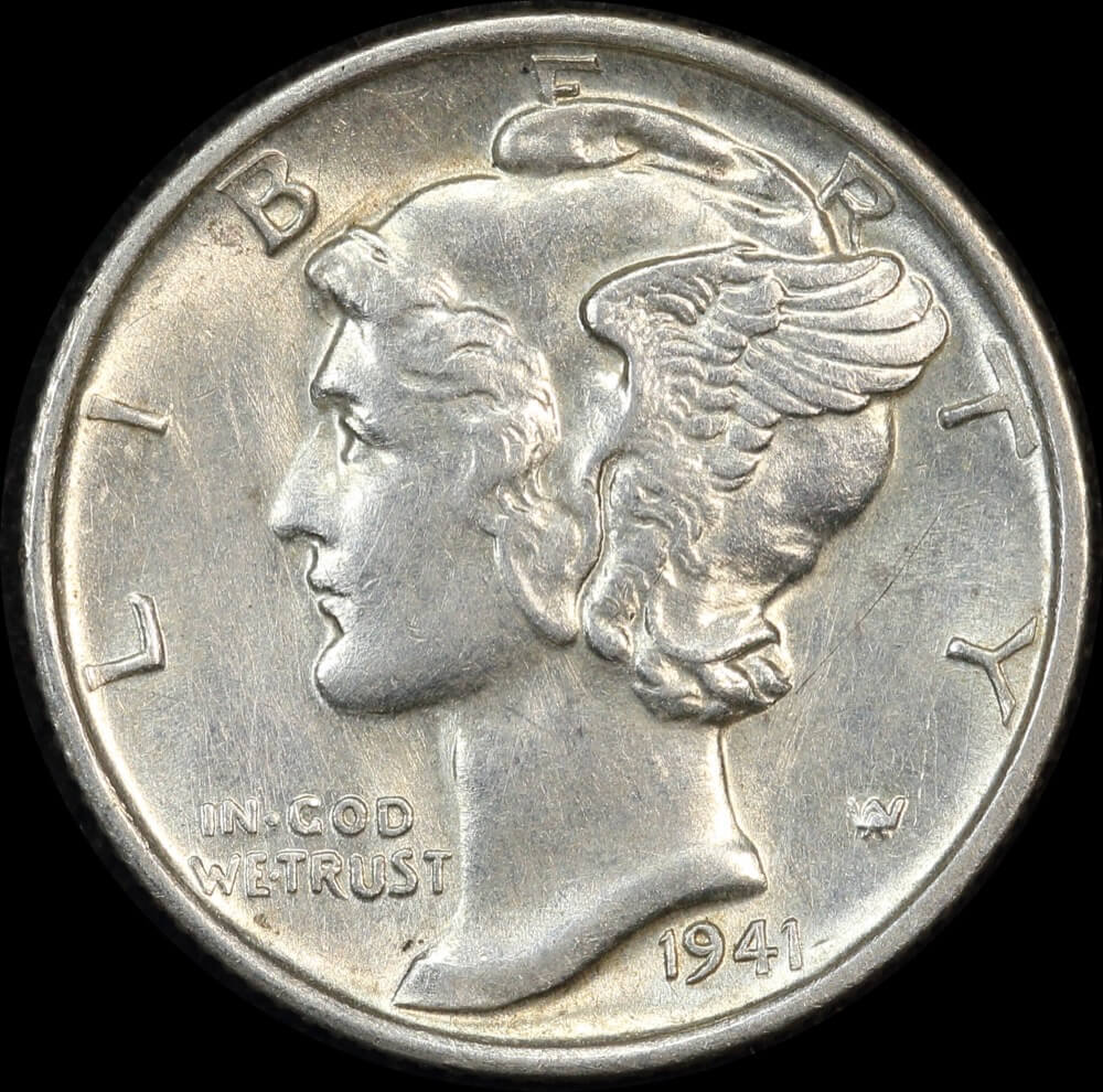 United States 1941-S Silver Dime KM# 140 about Unc product image