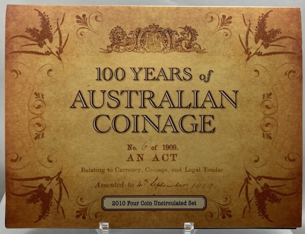 2010 Four Coin Unc Dollar Set 100 Years of Coinage product image