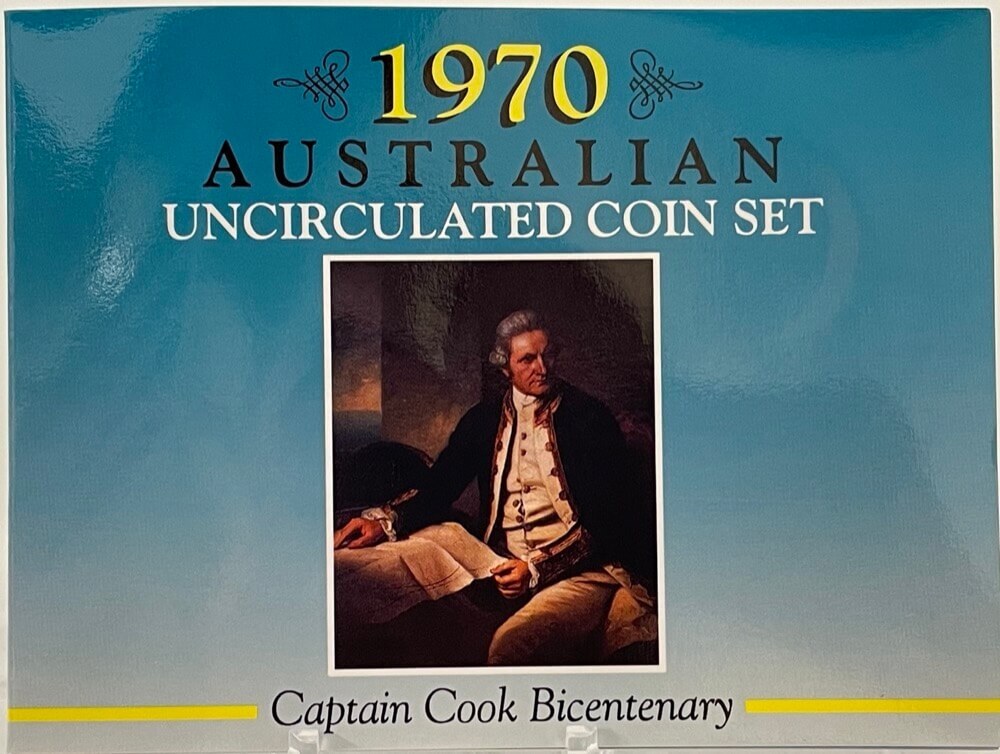 1970 Uncirculated Mint Coin Set Sherwoods Captain Cook product image