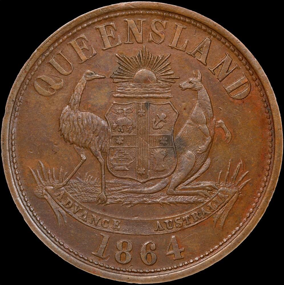 J Sawyer Copper Penny Token 1864 A# 469 Extremely Fine product image
