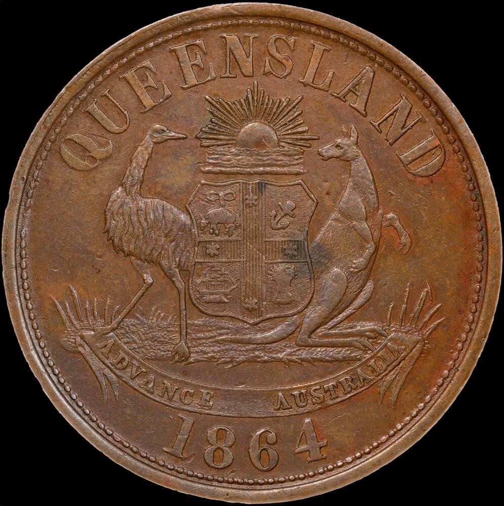J Sawyer Copper Penny Token 1864 A# 469 Extremely Fine product image