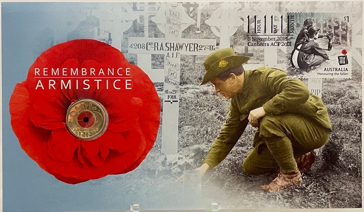 2018 Coloured 2 Dollar Coin PNC Remembrance Armistice product image
