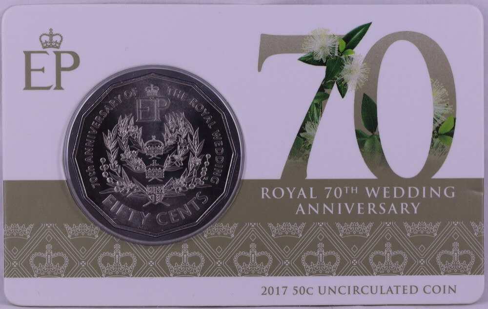 2017 50 Cent on Card - Royal 70th Wedding Anniversary product image