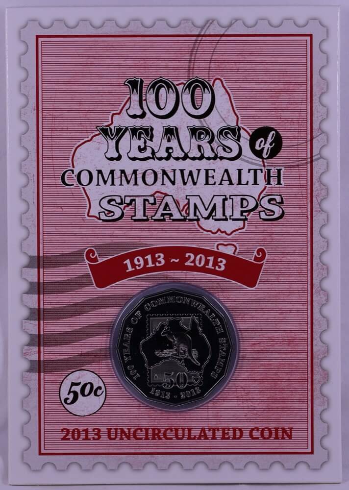 2013 Carded 50c Coin Uncirculated 100 Years of Commonwealth Stamps product image