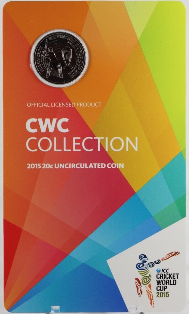 2015 20c Carded Coin Cricket World Cup Collection product image
