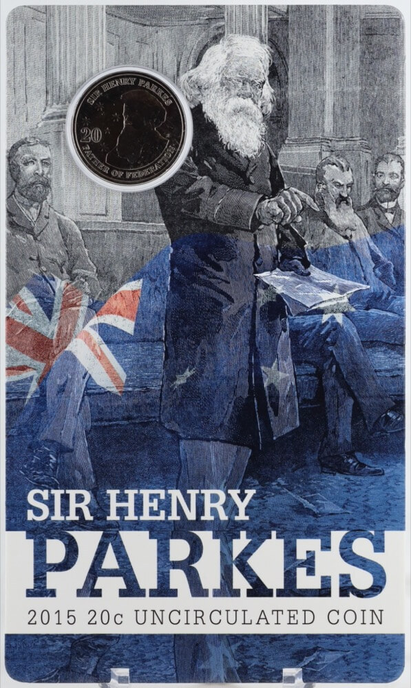 2015 20c Carded Coin Sir Henry Parkes  product image