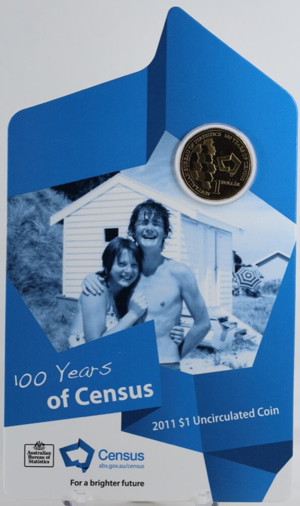 2011 1 Dollar Carded Coin 100 Years Of Census product image