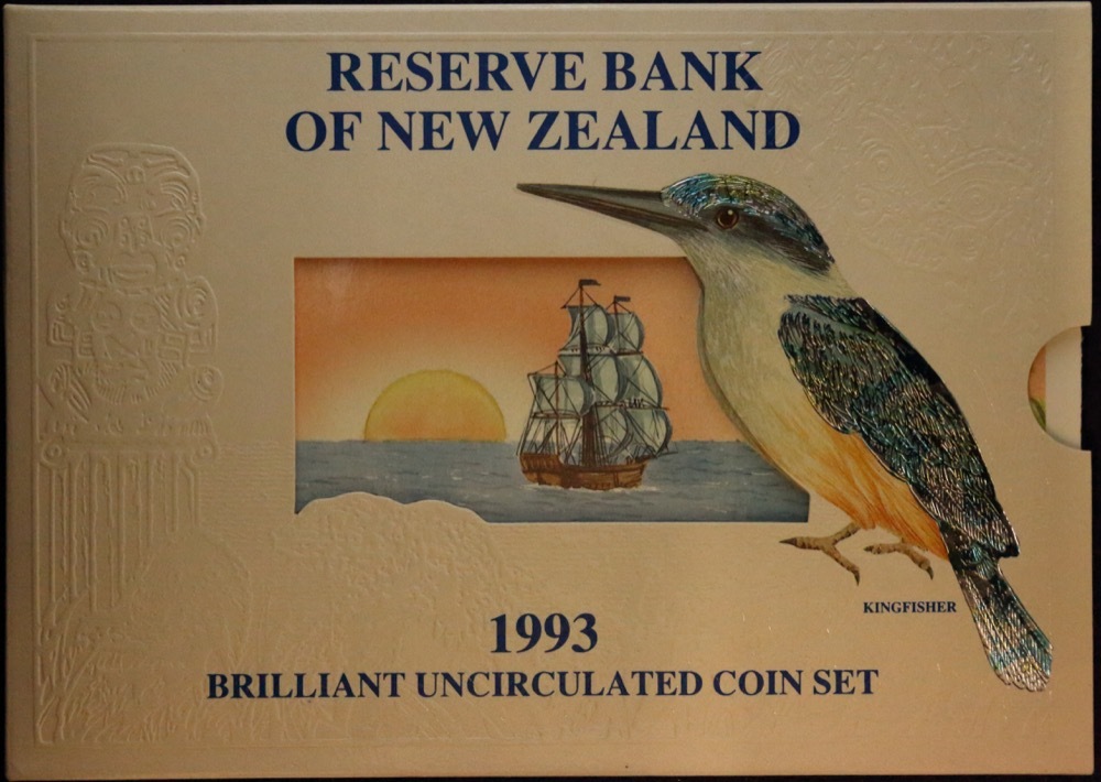 New Zealand 1993 Uncirculated Mint Coin Set KM#MS41 Kingfisher
 product image