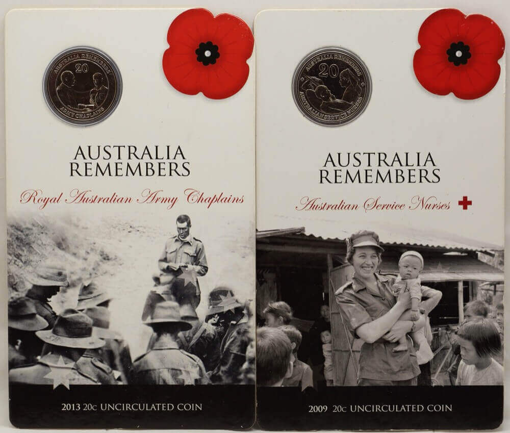 2009 - 2015 20c Set of 7 Australia Remembers product image