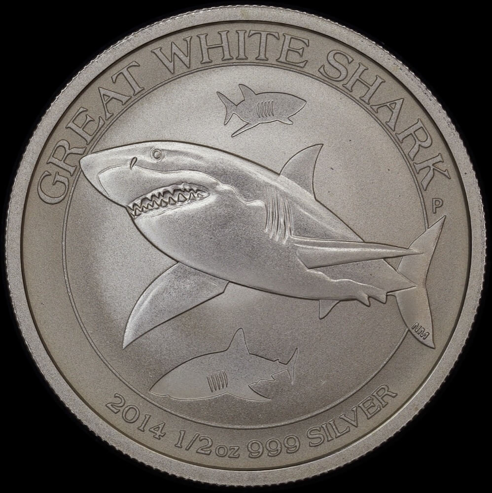 2014 Silver Half Ounce Specimen Coin Great White Shark product image