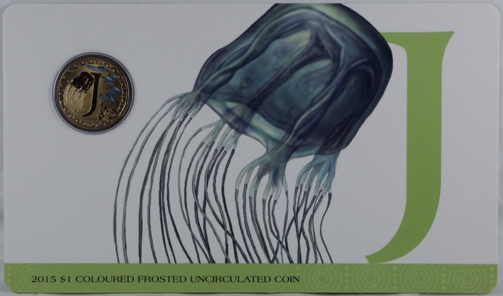 2015 Carded One Dollar Uncirculated Coin Alphabet - J for Jellyfish product image