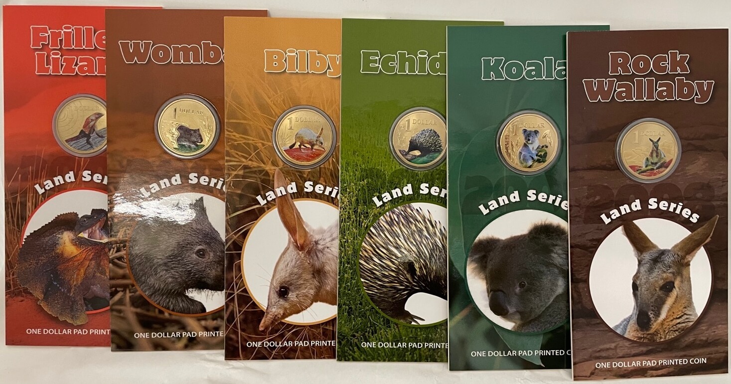2008 Land Series Set of 6 Carded One Dollar Coins Uncirculated product image
