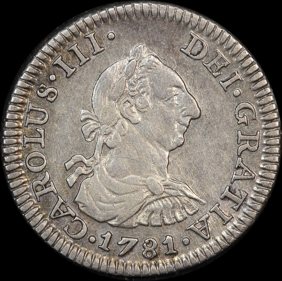 Mexico 1781 Silver 1/2 Reale KM# 69.2 good EF product image