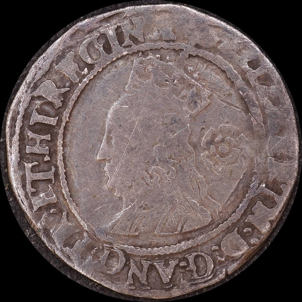 1568 Silver Threepence Elizabeth I S#2566 about VF product image