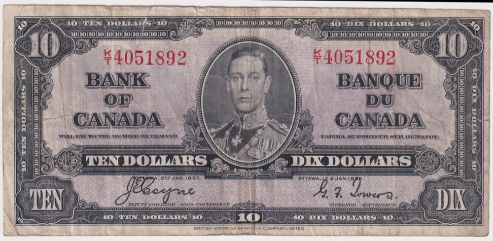 Canada 1937 10 Dollars P# 61c Fine product image