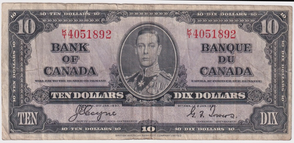 Canada 1937 10 Dollars P# 61c Fine product image