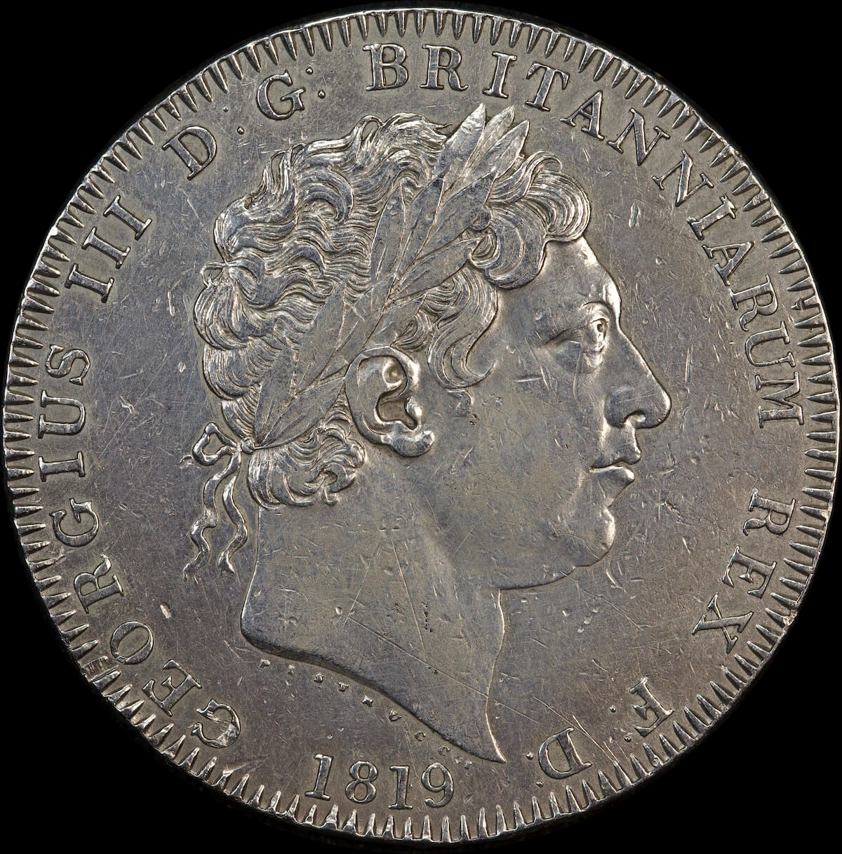 1819 Silver Crown George III S#3787 good VF product image