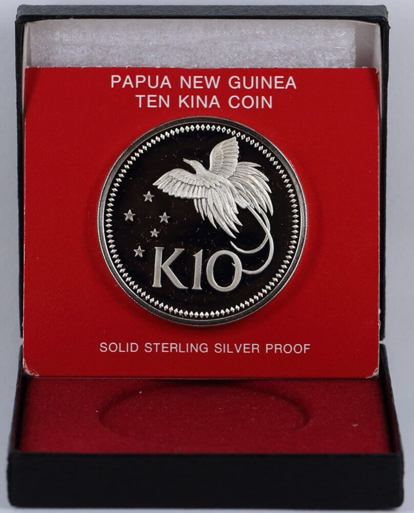 Papua New Guinea 1976 Silver 10 Kina Bird of Paradise product image