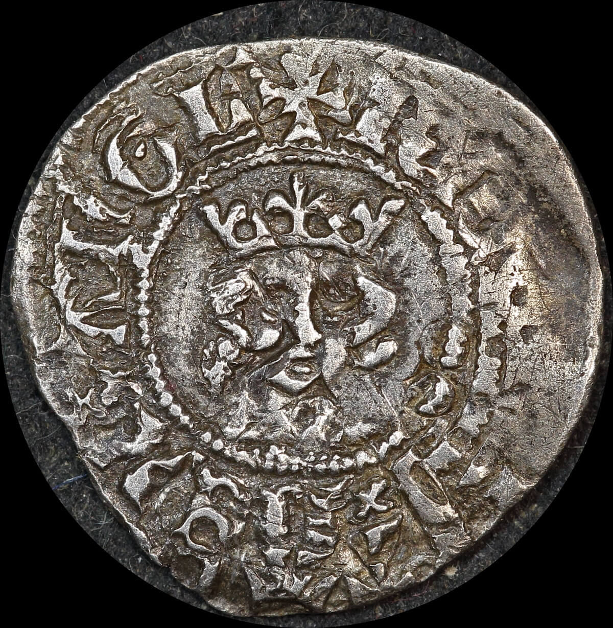 1377 ~ 1399 Silver Halfpenny Richard II S#1698 good Fine product image