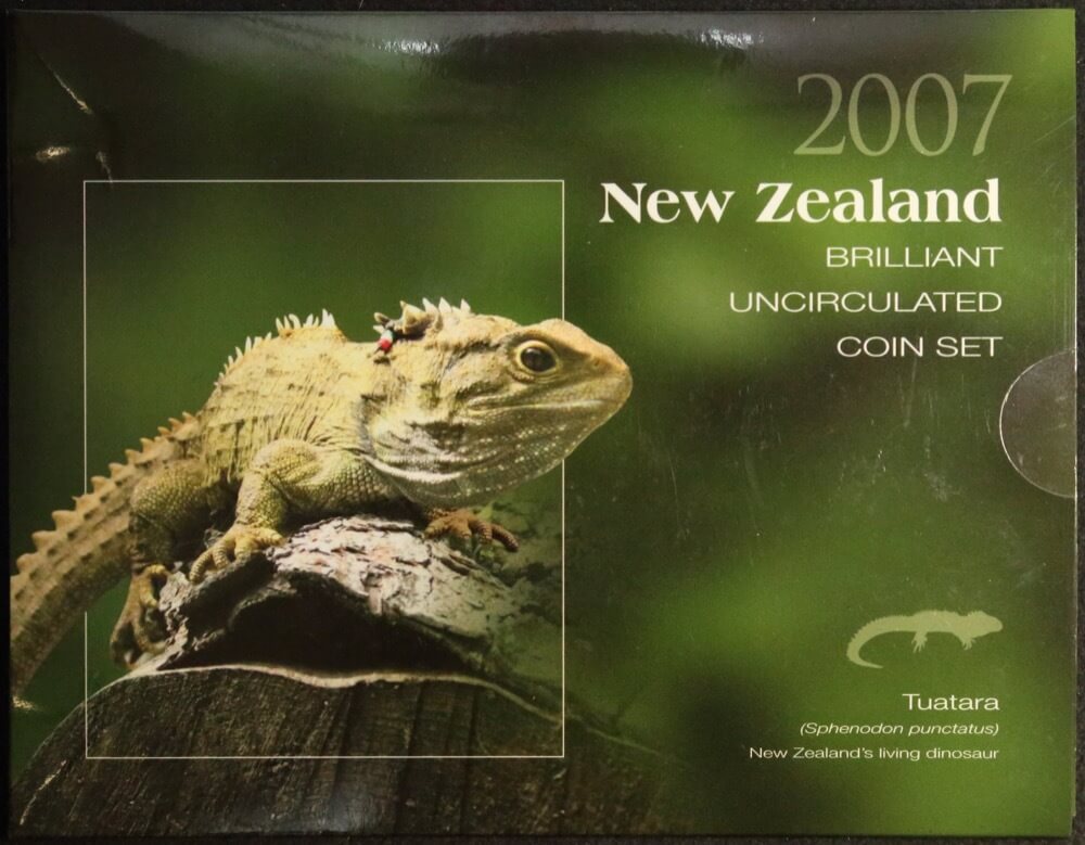 New Zealand 2007 Uncirculated Mint Coin Set KM#MS61 Tuatara product image