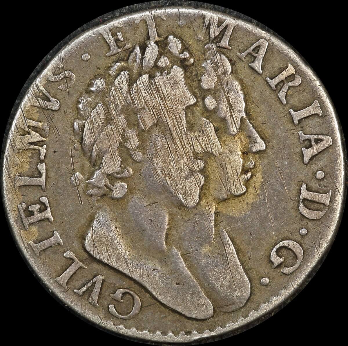 1689 Silver Threepence William and Mary S#3441 about VF product image
