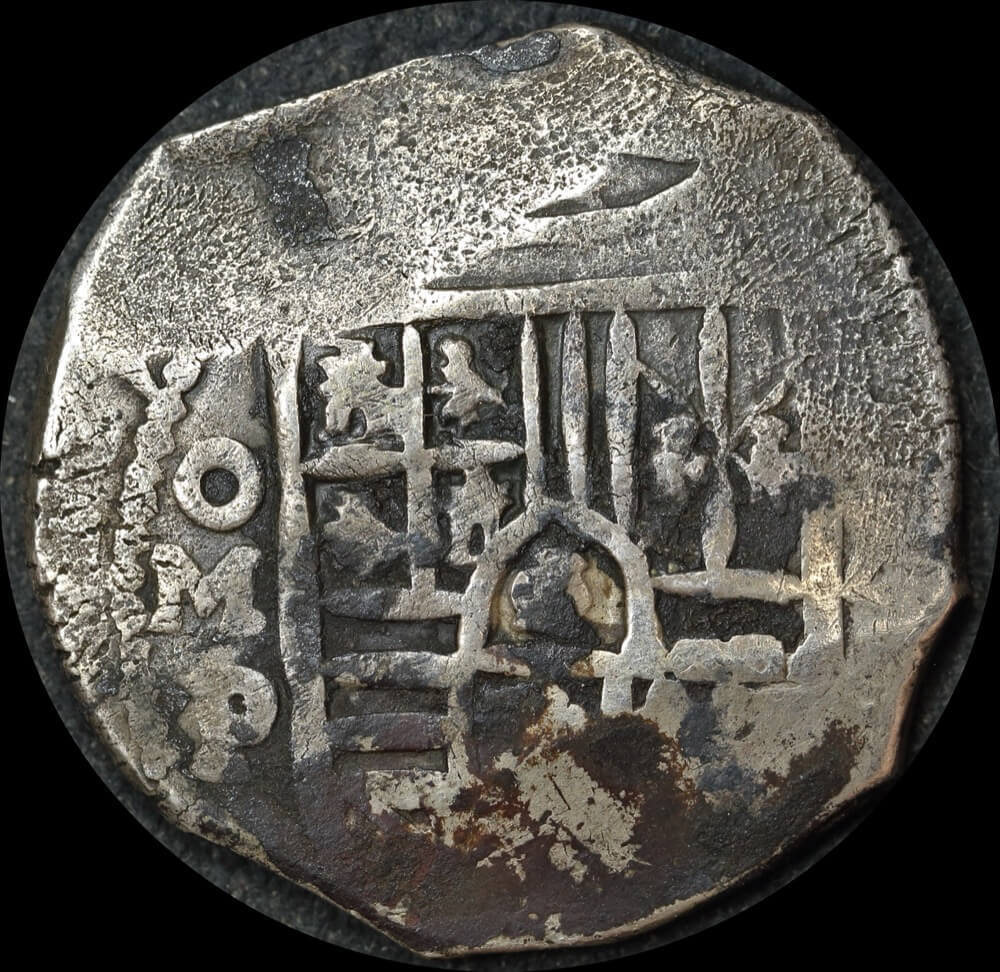 Mexico Ca. 1652 Silver 4 Reales ex Gilt Dragon Shipwreck about VF product image