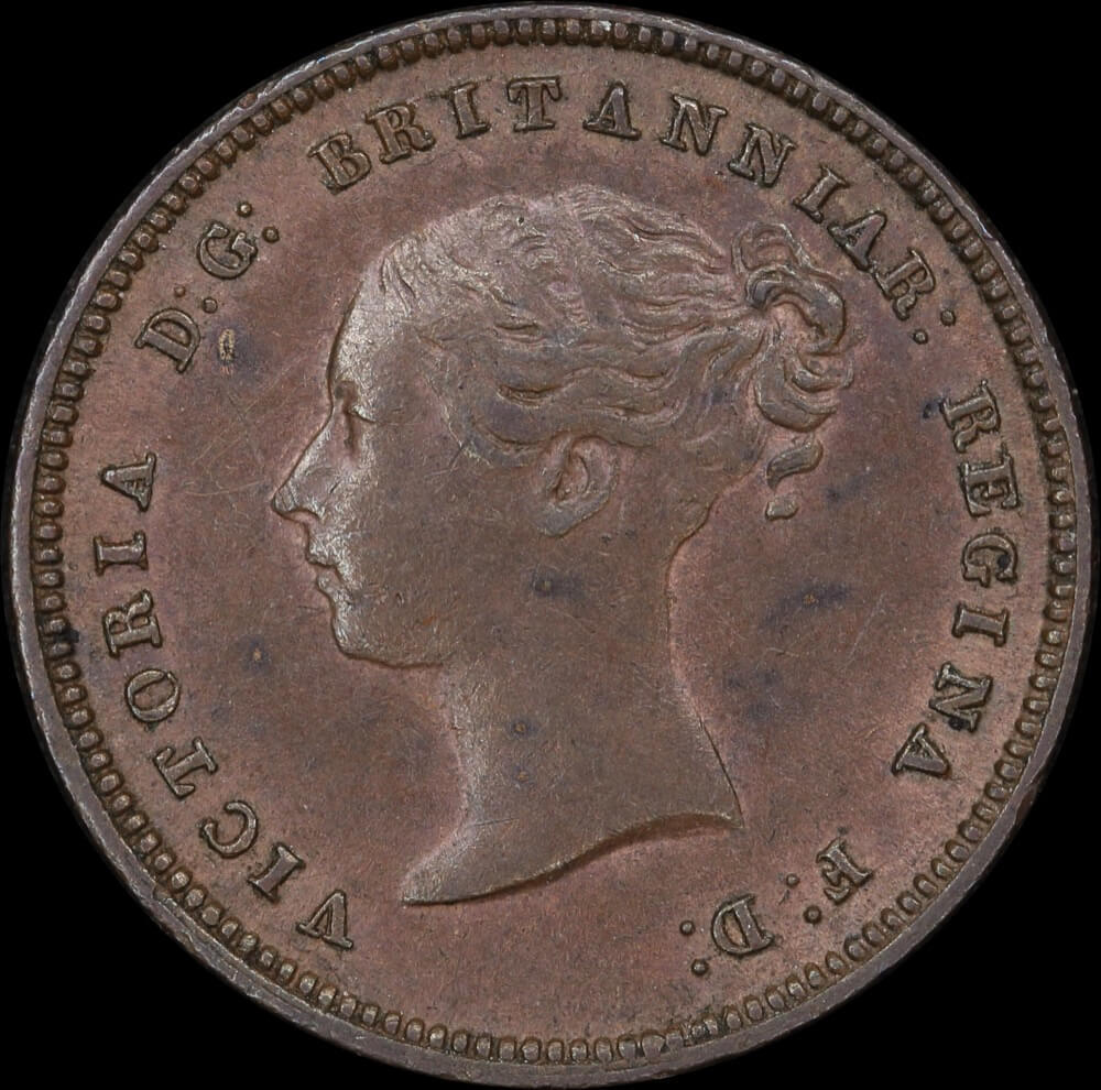 1844 Copper Half Farthing Victoria S#3951 Uncirculated product image