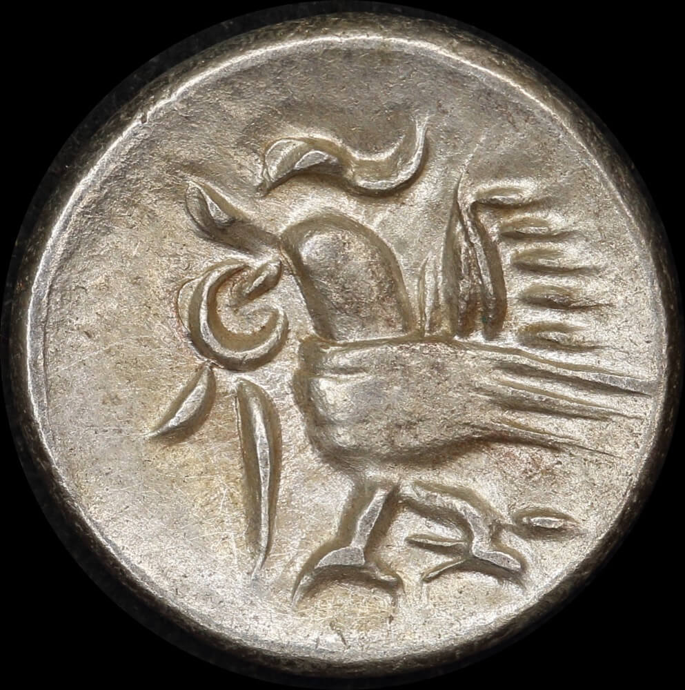 Cambodia 1847 Silver 1/8 Tical KM# 32.1 good EF product image