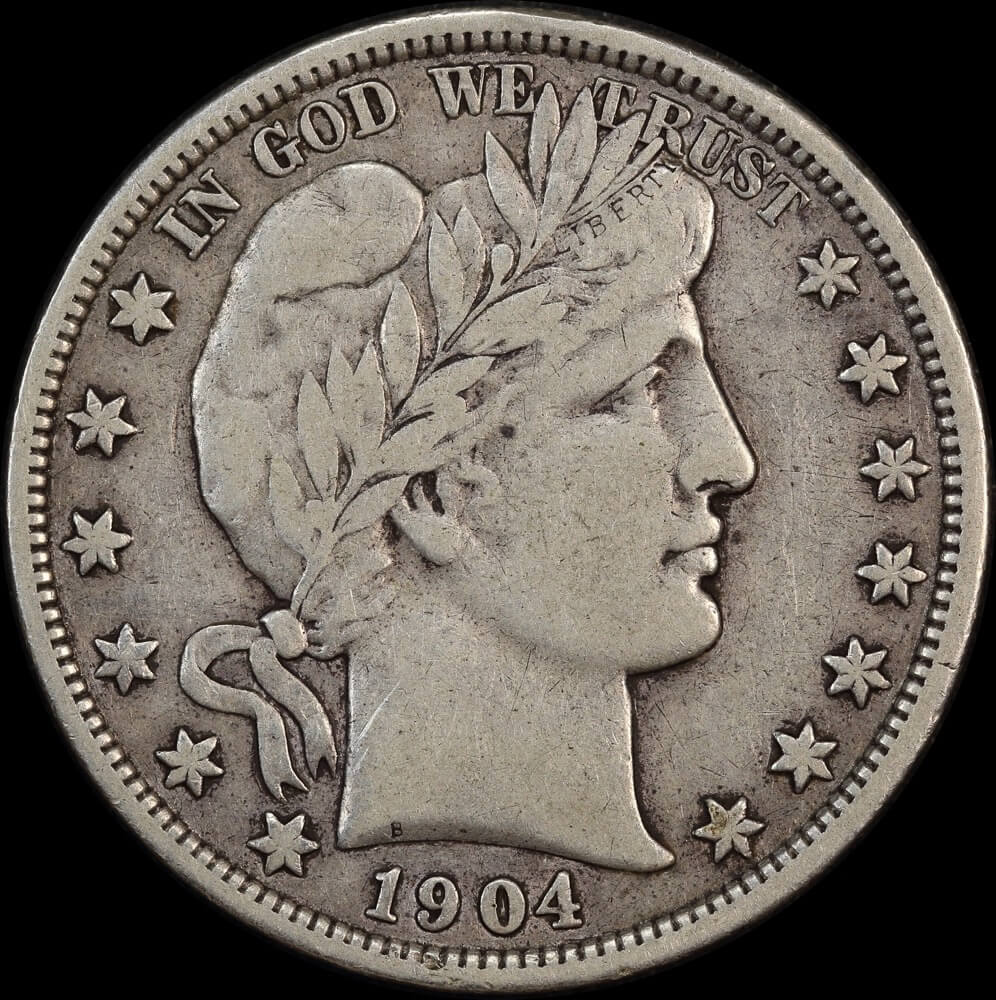 United States 1904-O Silver Barber Half Dollar KM# 116 about VF product image
