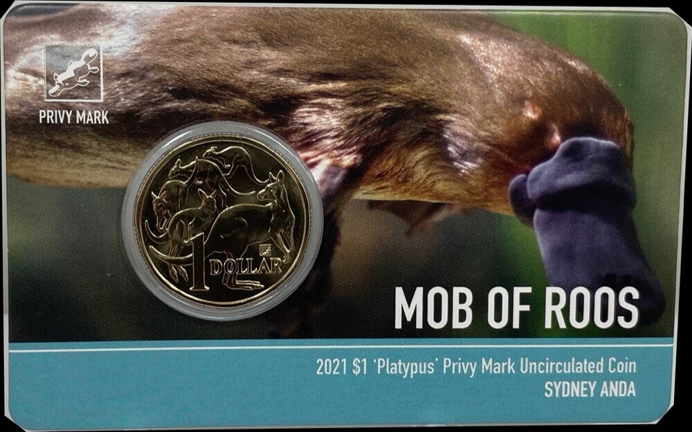 One Dollar Uncirculated In Card 2021 Sydney Money Expo Platypus Privy Mark product image