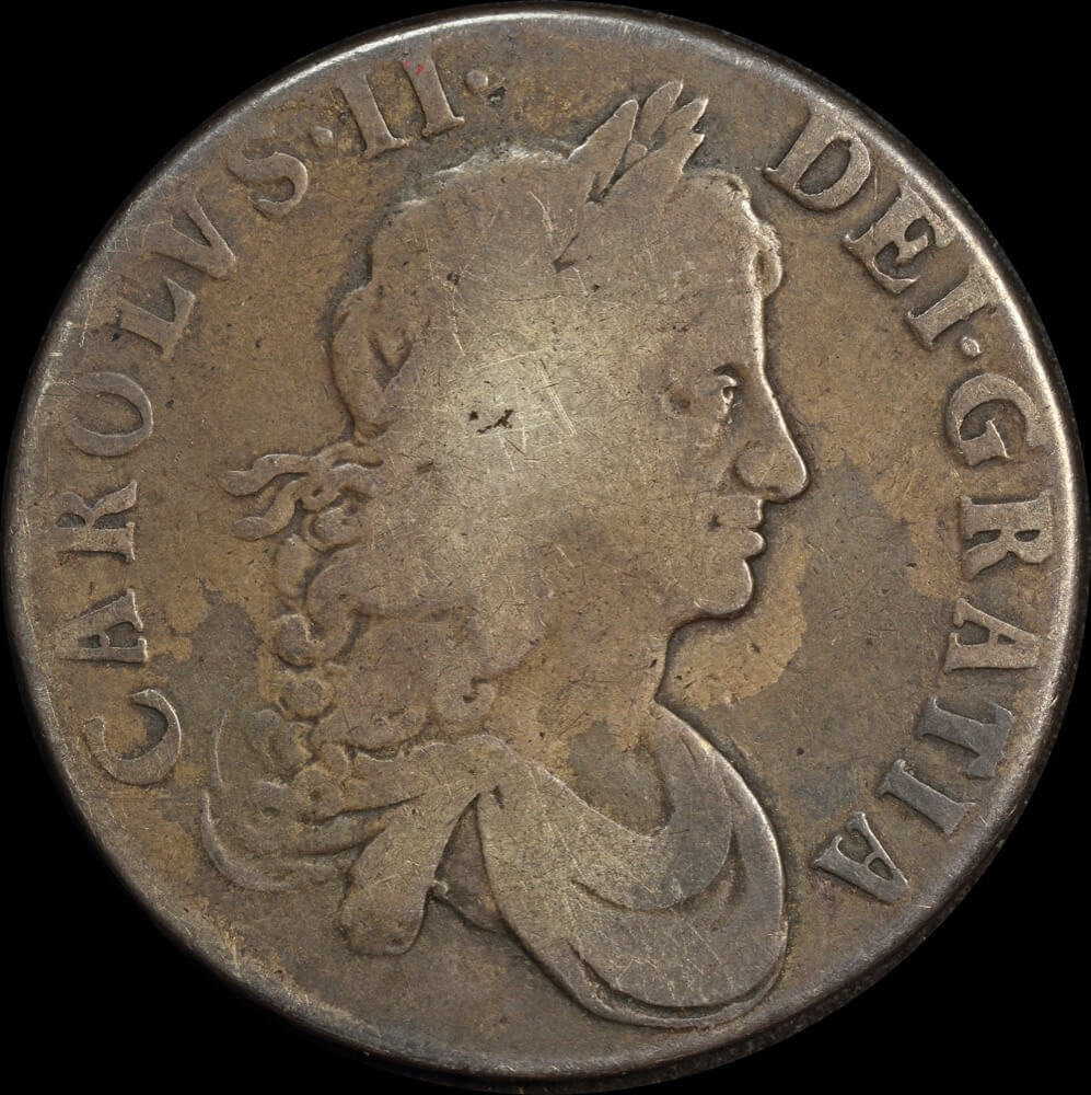1668 Silver Crown Charles II VICESIMO S#3357 Very Good product image