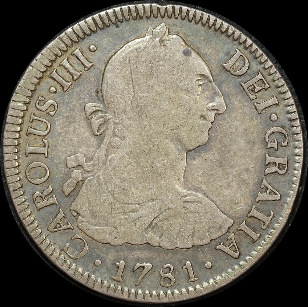 Mexico 1781 Silver 2 Reales KM# 88.2 about VF product image