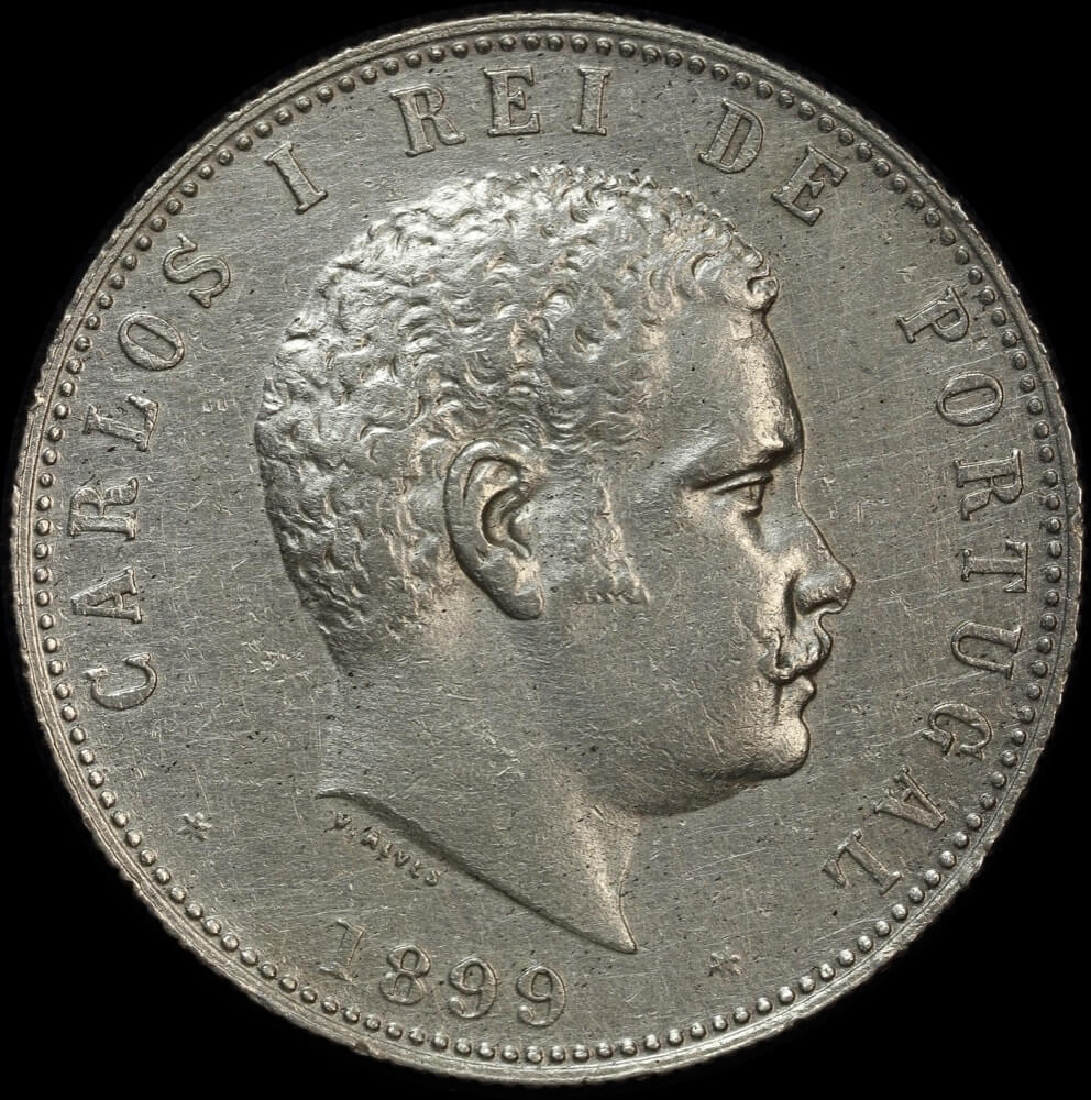 Portugal 1899 Silver 1000 Reis KM# 540 about EF product image