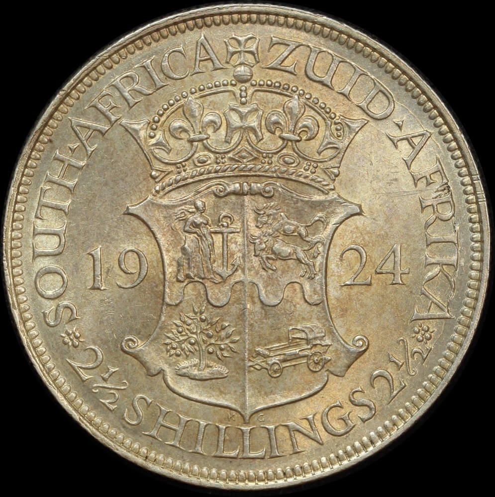 South Africa 1924 Silver 2.5 Shillings KM#19.1 about Unc product image