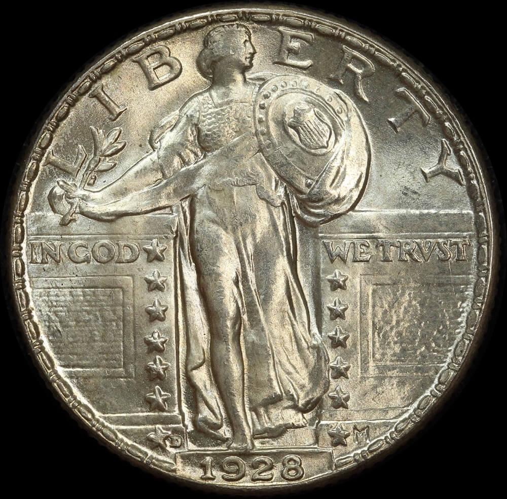 United States 1928-D Silver Standing Liberty Quarter Choice Uncirculated product image