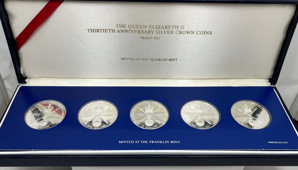 QEII 1983 30th Anniversary Silver Crown Coins Proof Set product image