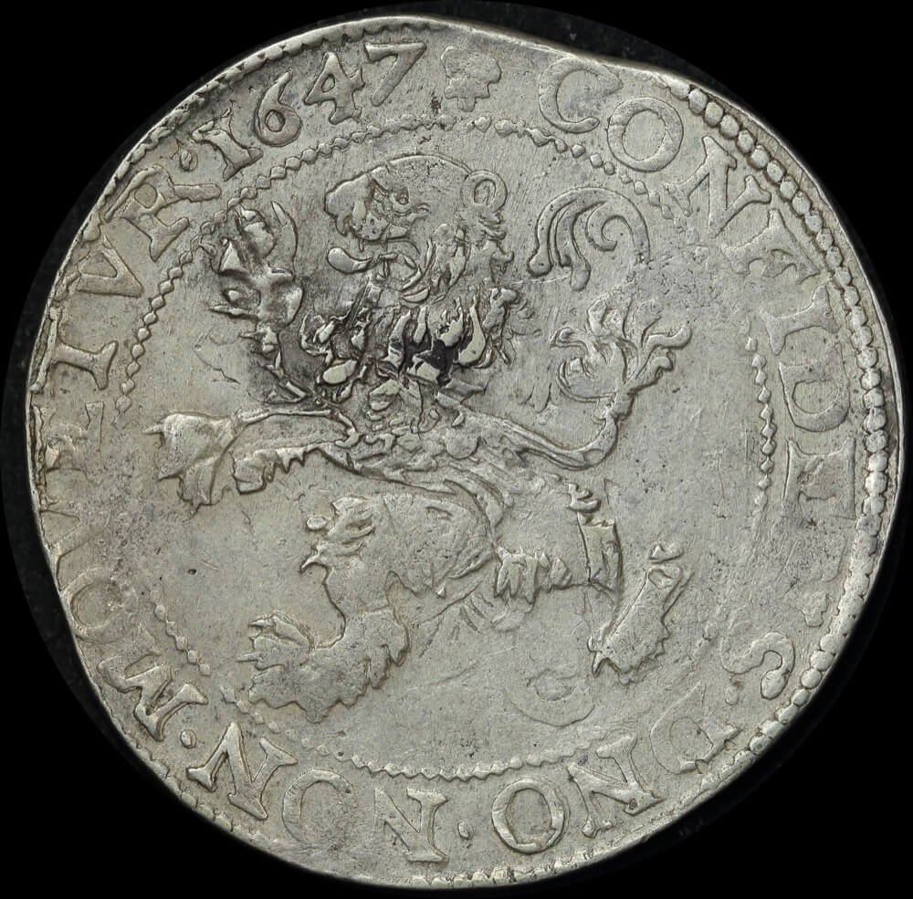 Netherlands (West Friesland) 1647 Silver Lion Daalder Dav#  Very Fine product image