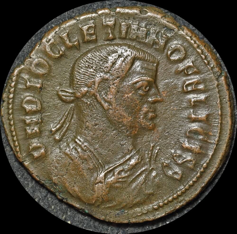 Ancient Rome (Imperial)  308 AD Dicletian Copper Follis Providentia  RIC VI Alexandria 91a Very Fine product image