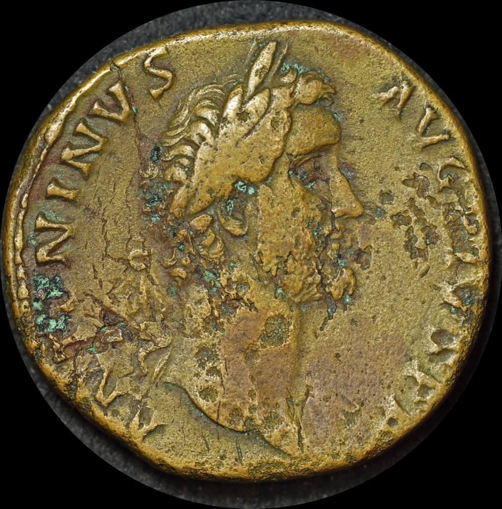 Ancient Rome (Imperial)  139 AD Antoninus Pius Bronze Sestertius Africa  RIC III 574 Very Fine product image