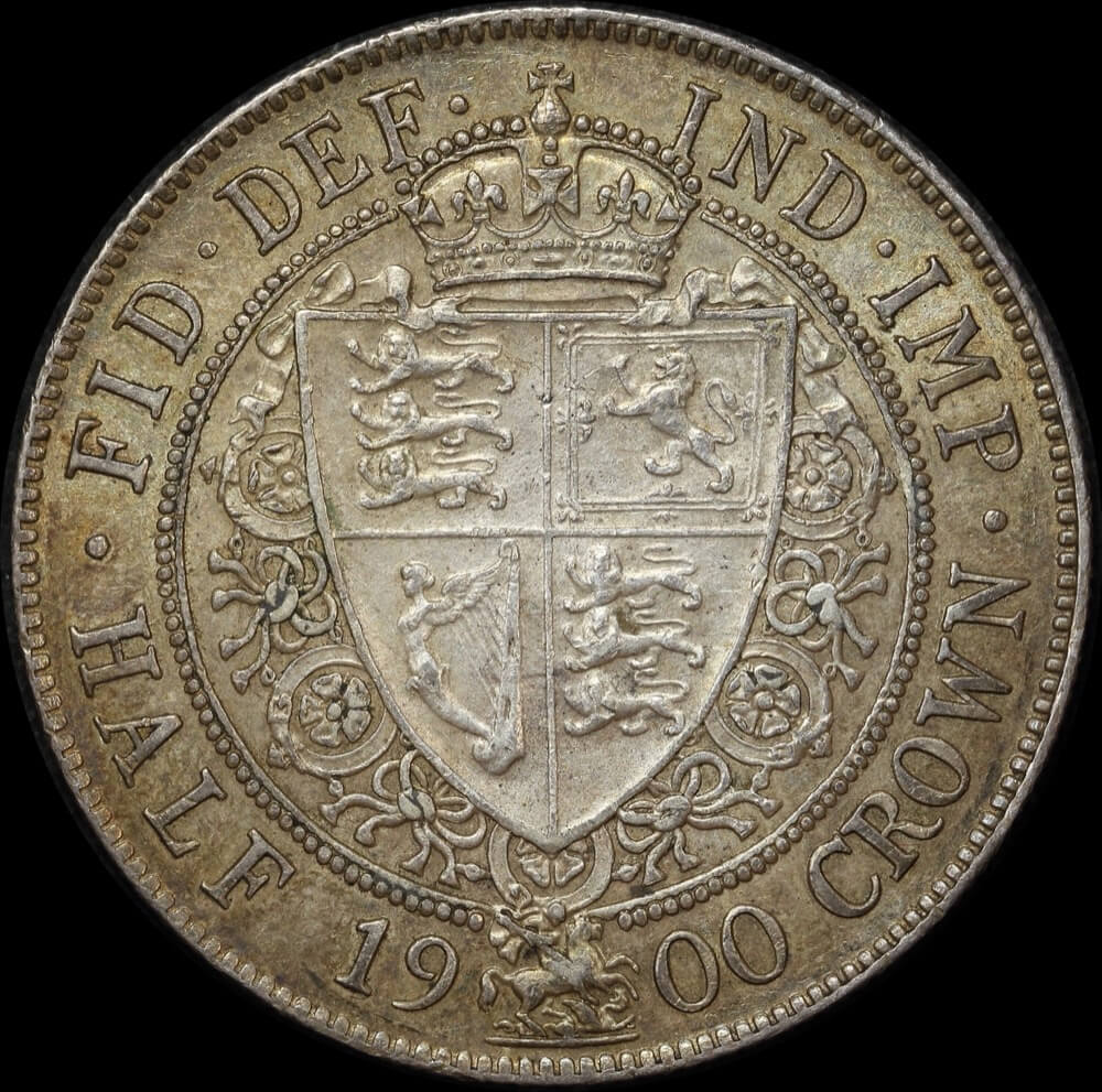 1900 Silver Halfcrown Victoria S#3938 good EF product image