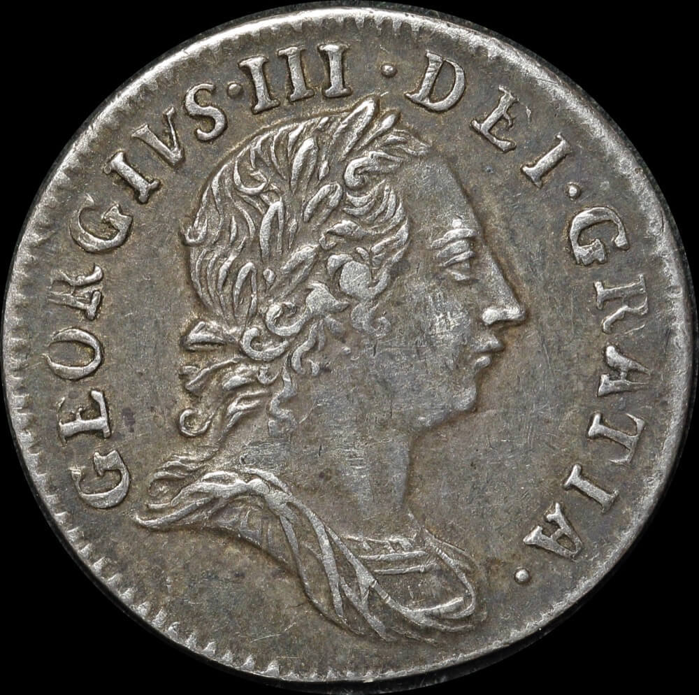 1762 Silver Threepence George III S#3753 about EF product image