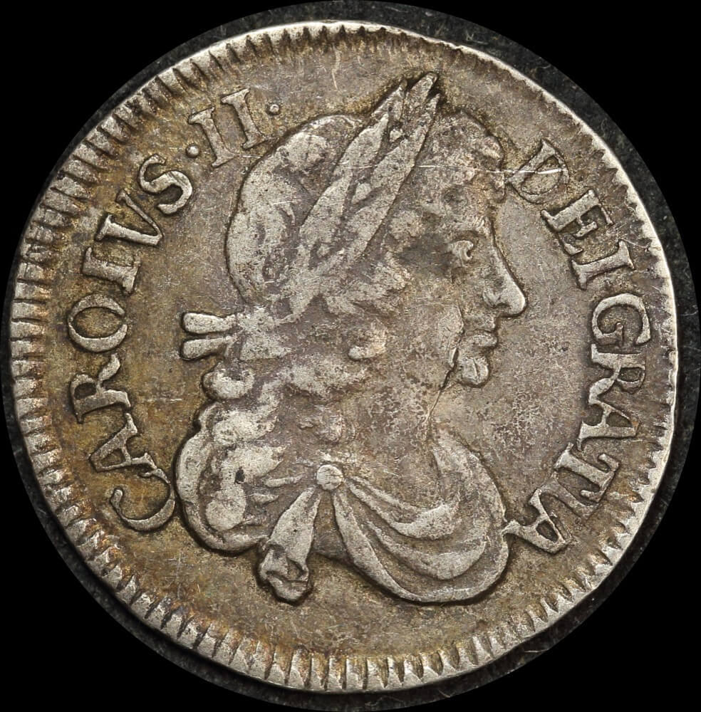 1679 Silver Threepence Charles II S#3386 about VF product image