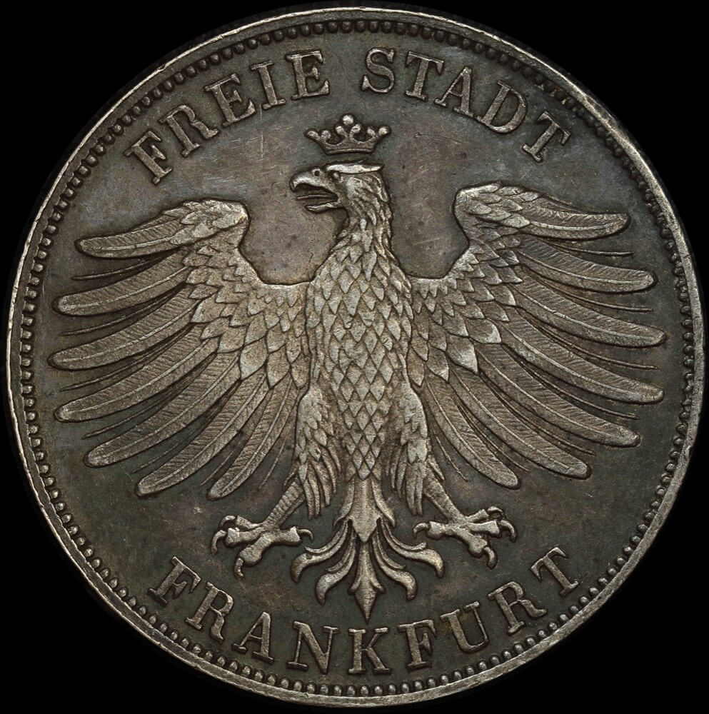 German States (Frankfurt) 1840 Silver Gulden KM# 316 about Unc product image