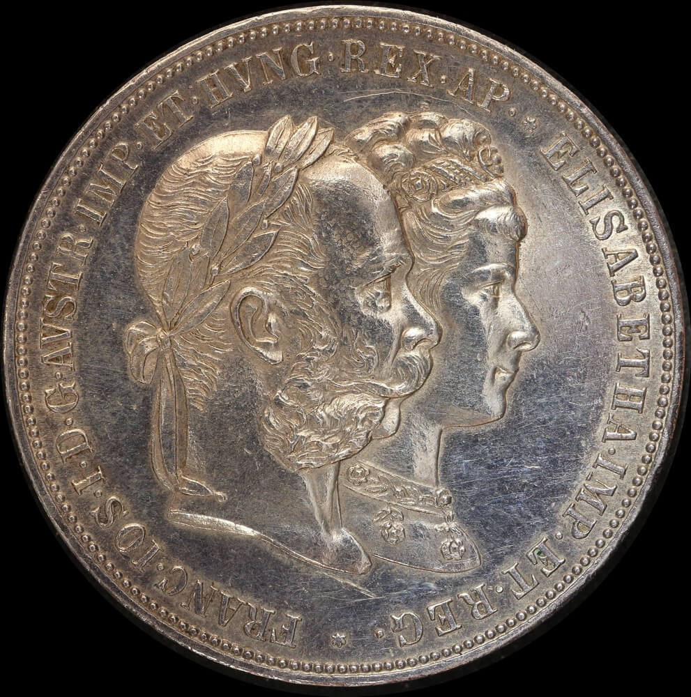 Austria 1879 Silver 2 Florin X# M5 about Unc product image