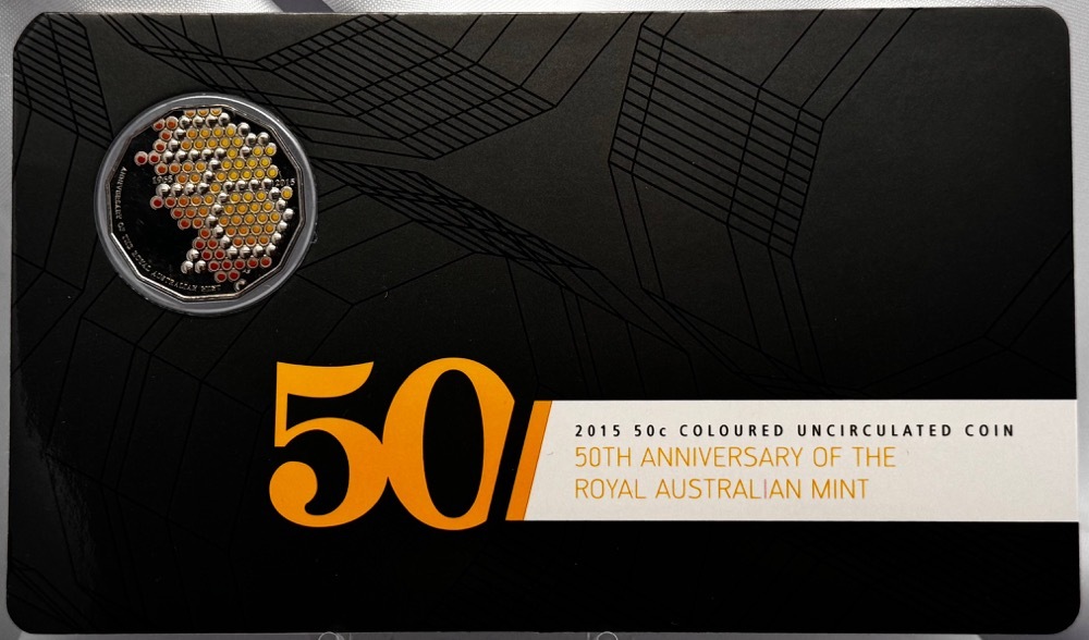 2015 Coloured 50 Cent in Presentation Card 50th Anniversary of the RAM product image