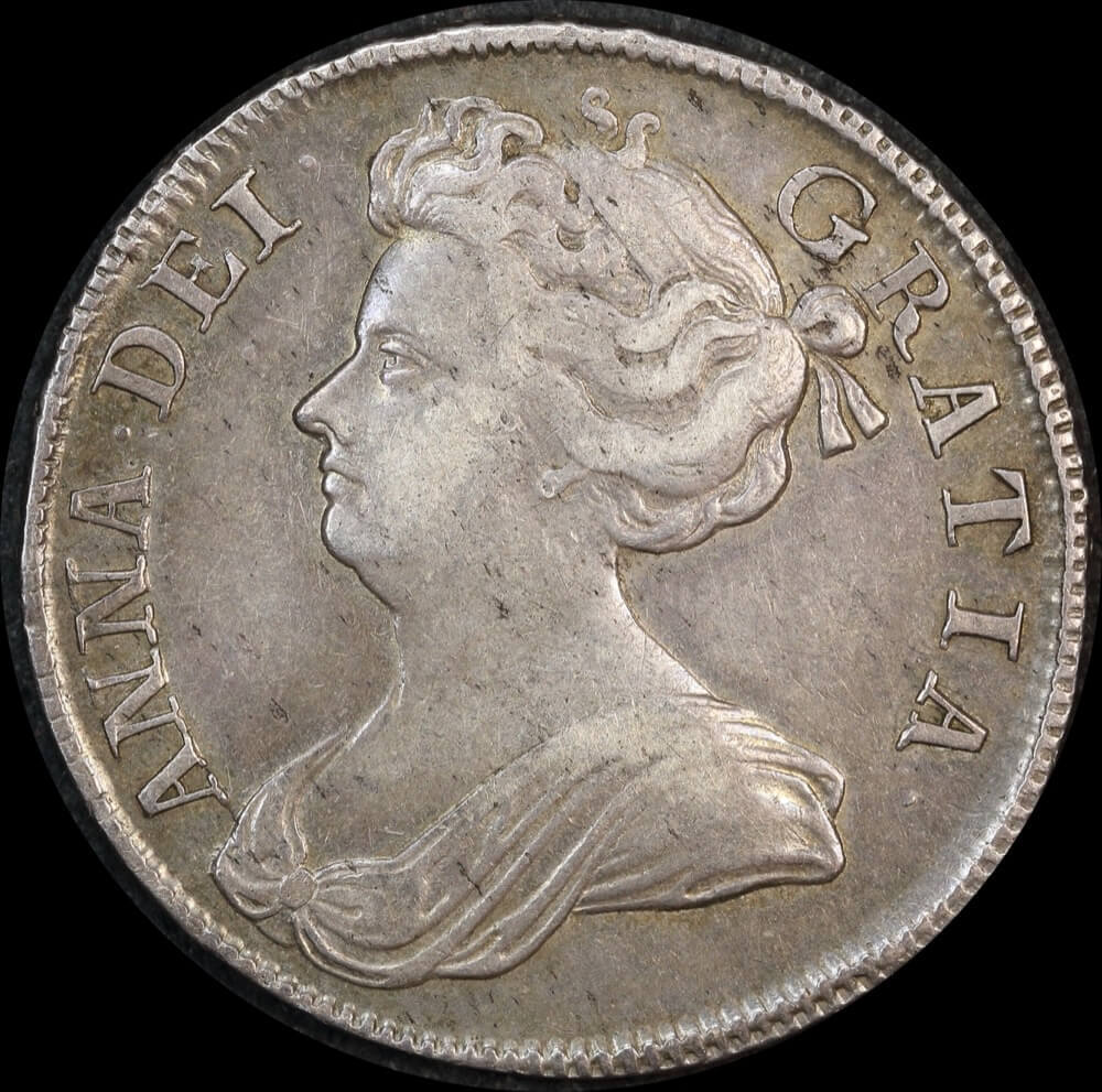 1707 Silver Half Crown Anne S#3604 good VF product image