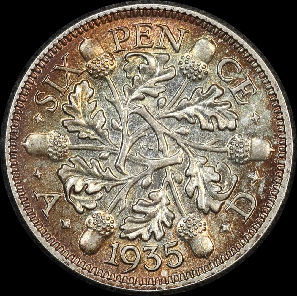 1935 Silver Sixpence George V S#4041  product image